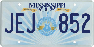 MS license plate JEJ852