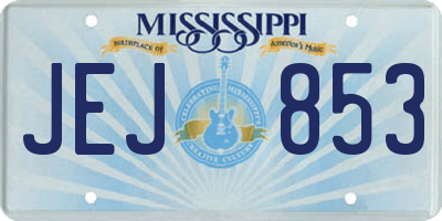 MS license plate JEJ853