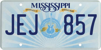 MS license plate JEJ857
