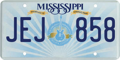 MS license plate JEJ858