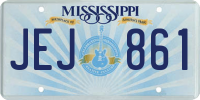 MS license plate JEJ861