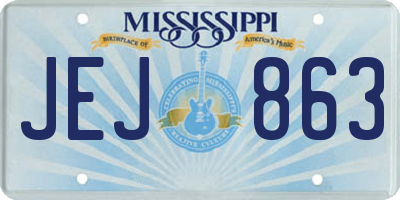 MS license plate JEJ863