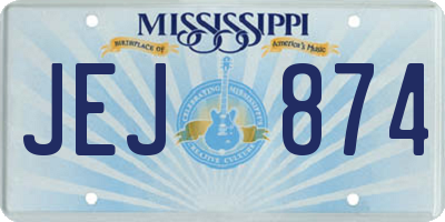 MS license plate JEJ874