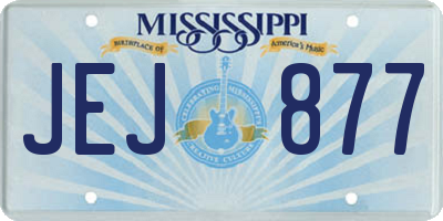 MS license plate JEJ877