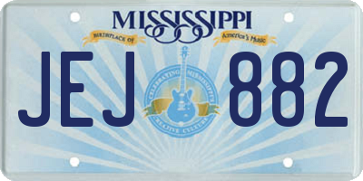 MS license plate JEJ882