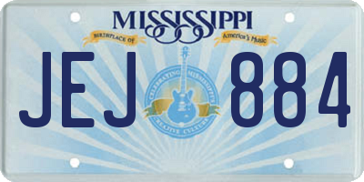 MS license plate JEJ884