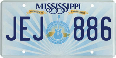 MS license plate JEJ886