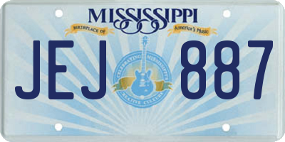 MS license plate JEJ887