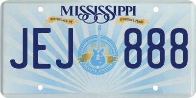 MS license plate JEJ888