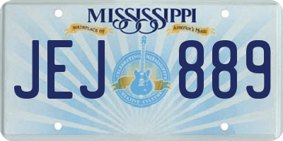 MS license plate JEJ889