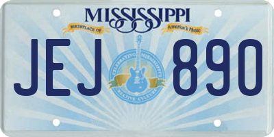 MS license plate JEJ890