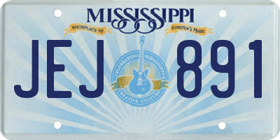 MS license plate JEJ891