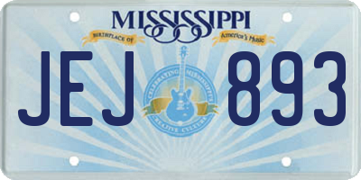 MS license plate JEJ893