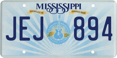 MS license plate JEJ894