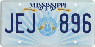 MS license plate JEJ896