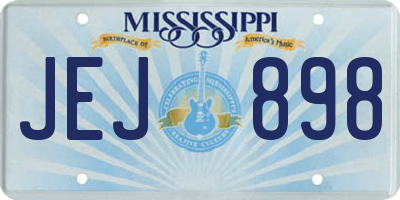 MS license plate JEJ898
