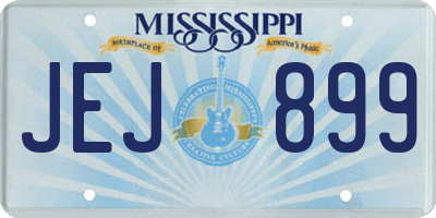 MS license plate JEJ899