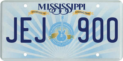 MS license plate JEJ900