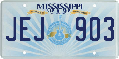 MS license plate JEJ903