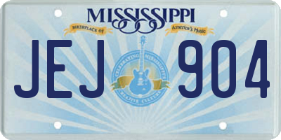 MS license plate JEJ904