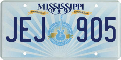 MS license plate JEJ905