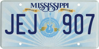 MS license plate JEJ907