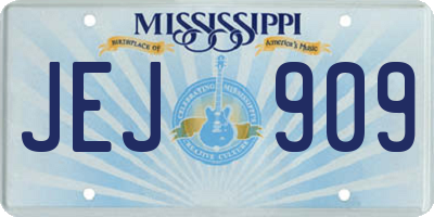 MS license plate JEJ909