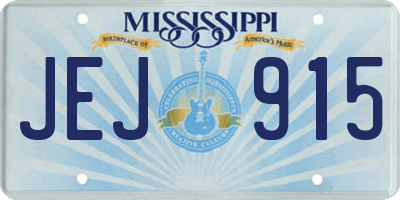 MS license plate JEJ915