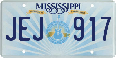 MS license plate JEJ917