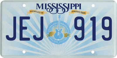 MS license plate JEJ919