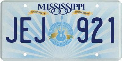 MS license plate JEJ921