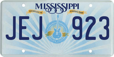 MS license plate JEJ923