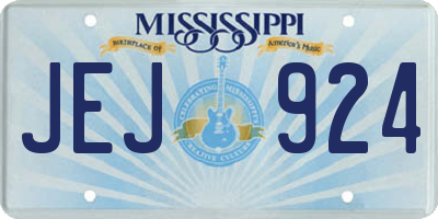 MS license plate JEJ924