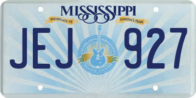 MS license plate JEJ927