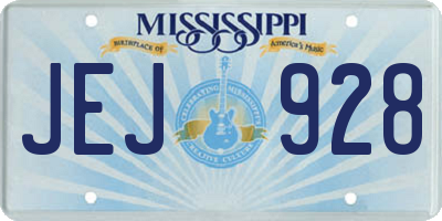 MS license plate JEJ928