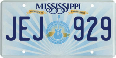 MS license plate JEJ929