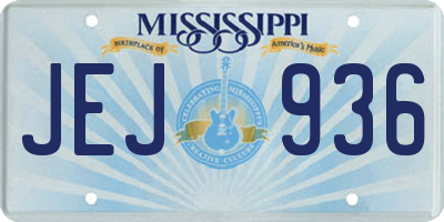 MS license plate JEJ936