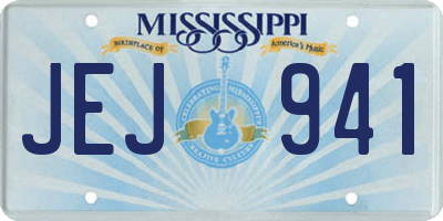 MS license plate JEJ941