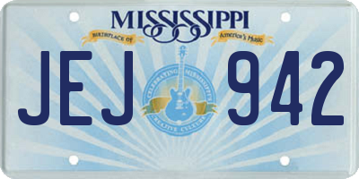 MS license plate JEJ942