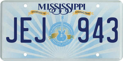 MS license plate JEJ943