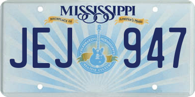 MS license plate JEJ947