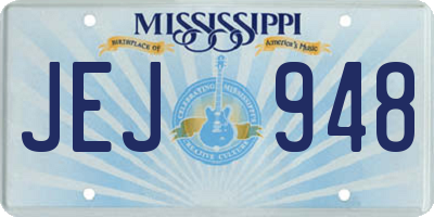 MS license plate JEJ948