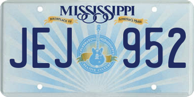 MS license plate JEJ952