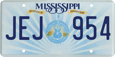 MS license plate JEJ954