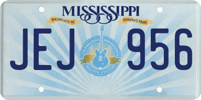 MS license plate JEJ956