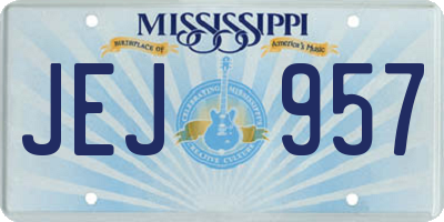 MS license plate JEJ957