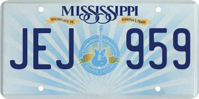 MS license plate JEJ959