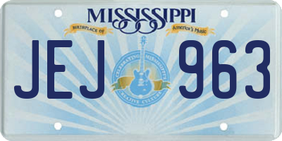 MS license plate JEJ963
