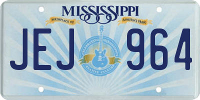 MS license plate JEJ964