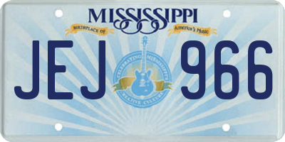 MS license plate JEJ966
